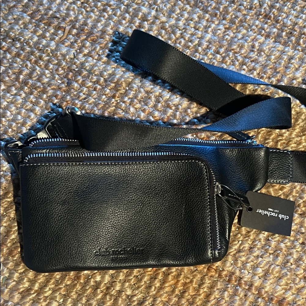 Black Leather Crossbody Bag